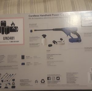 New Sealed Cordless Handheld Power Cleaner Kit Battery snd Charger Included